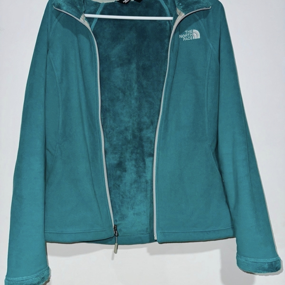 The North Face Women's Teal Fleece Jacket-Small